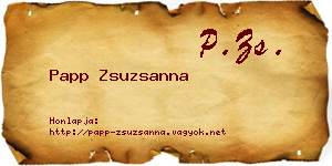 Papp Zsuzsanna névjegykártya